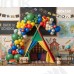 Tło fotograficzne „Powrót do szkoły z tipi i kolorowymi balonami” | 4080